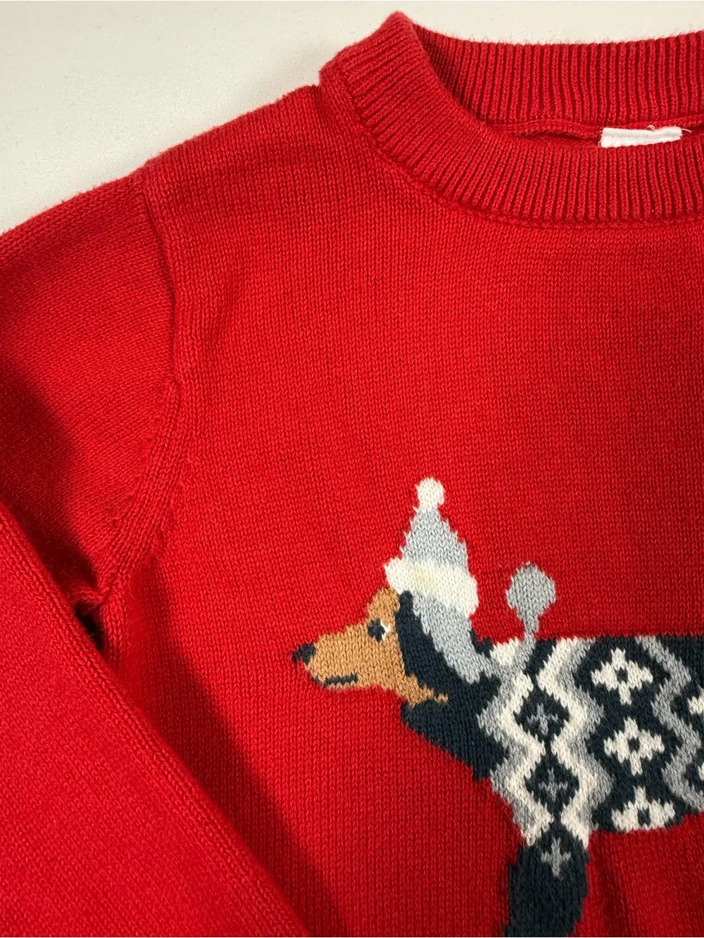GAP Toddler Dachshund Christmas Sweater 4 Holiday Fair Isle Dog Cottagecore Cute